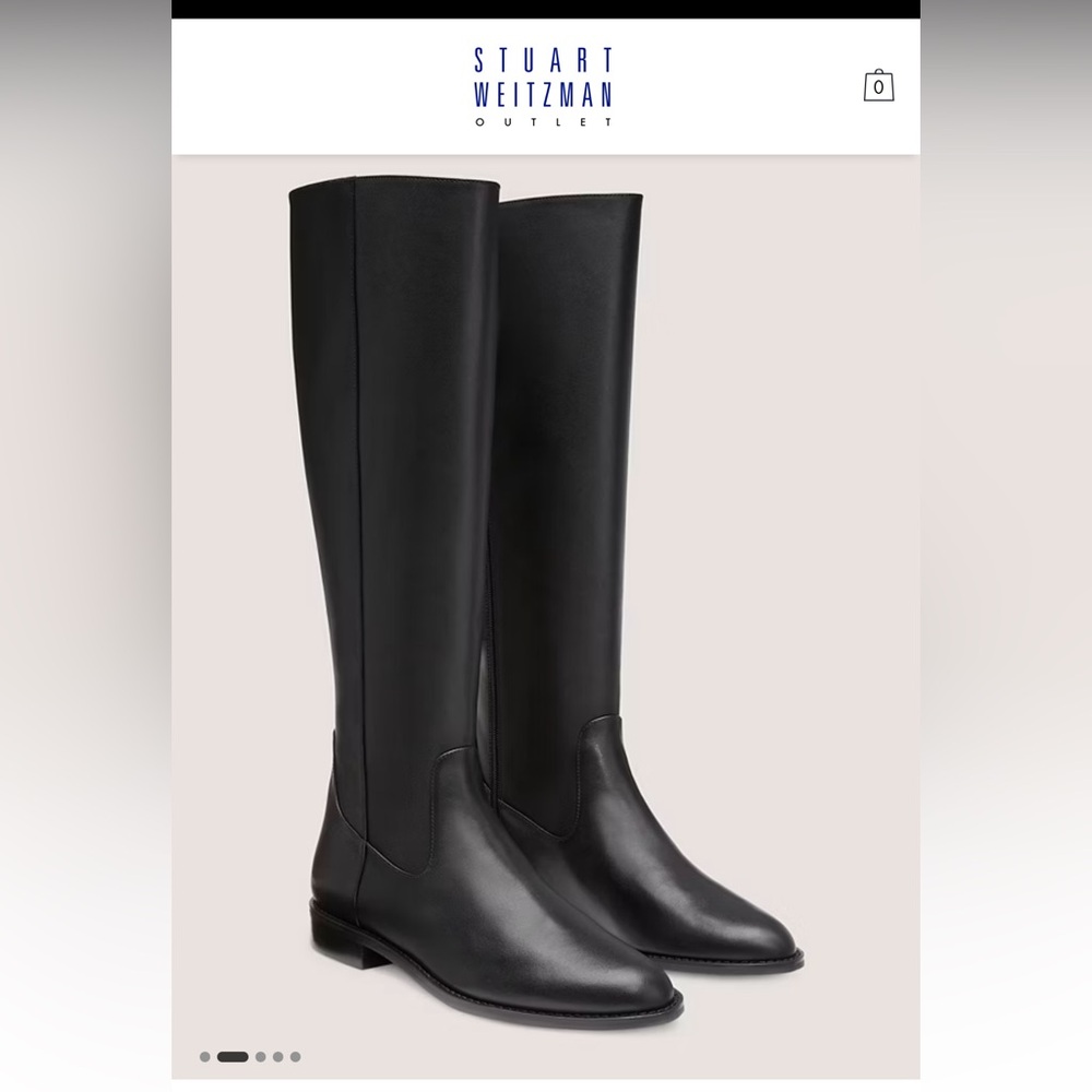 Stuart Weitzman leather boots, size 6.